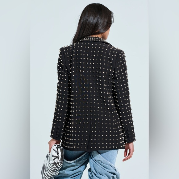 AKIRA SUGAR AND SPICE SPIKED STUD BLAZER - Picture 7 of 7